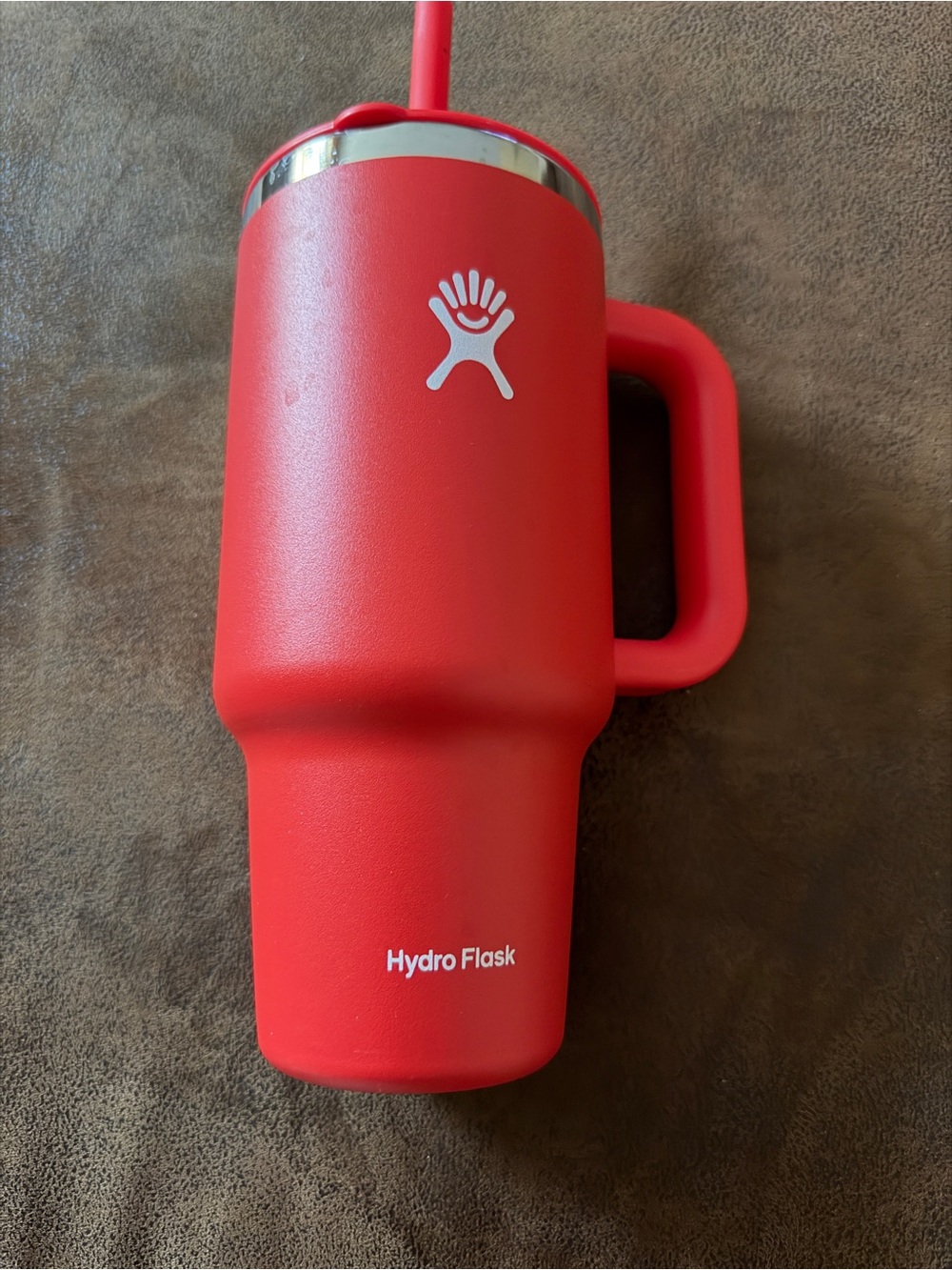 Hydro Flask Red Insulated Travel Mug with Handle